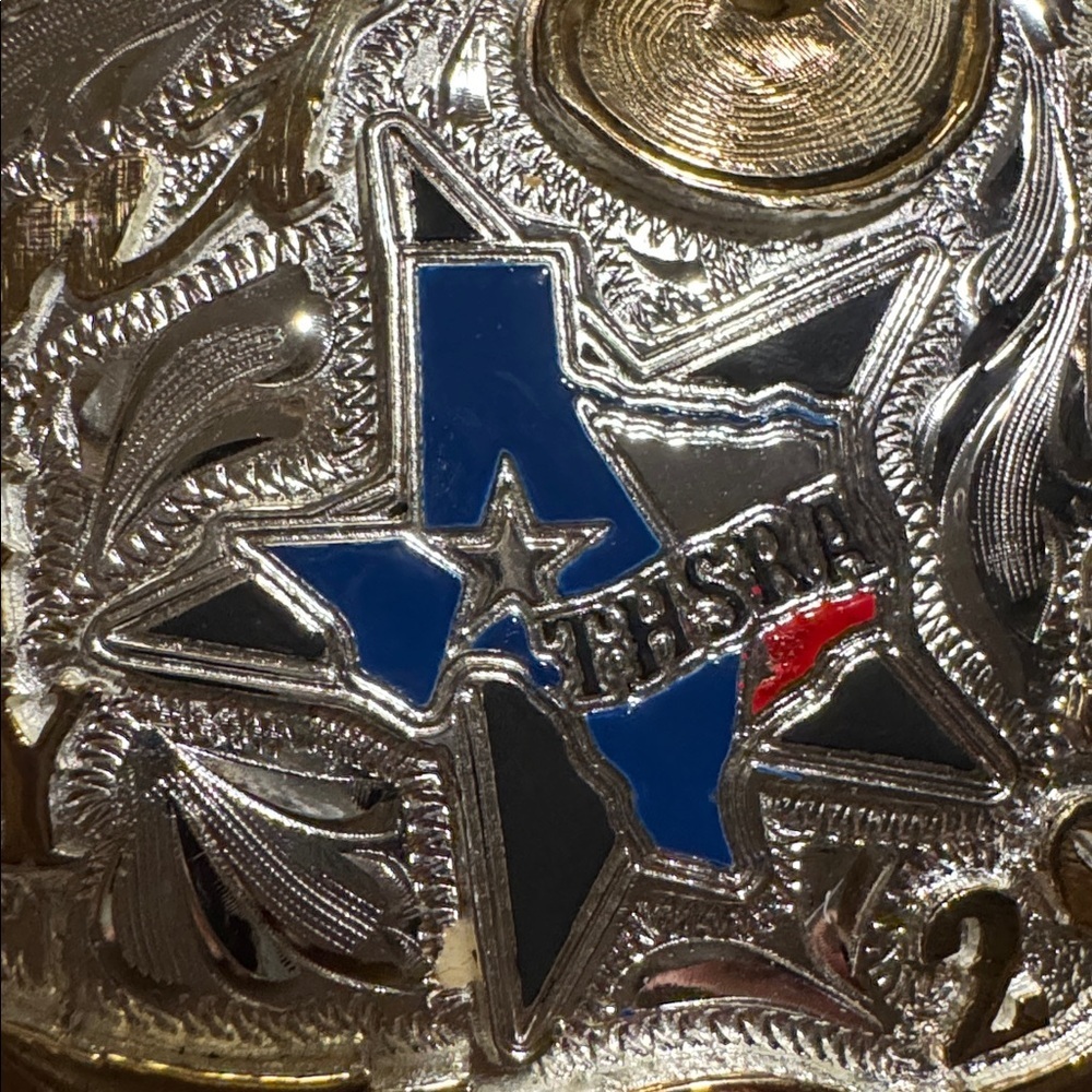 Gold and Silver Texas High School Rodeo President Buckle - Picture 6 of 7